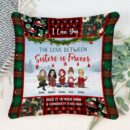 Sisters' Love Is Forever - Personalized Pillow - Christmas Gift For Sisters, Family, Siblings, Friends, Home Decor