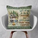 Sit By The Camfire & Watch People Park Their Camper - Personalized Pillow - Camper Gift, Birthday Anniversary Gift For Wife, Husband, Camping Couples