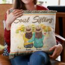 Soul Sisters - Personalized Pillow - Birthday Gifts, Fall Season Gift For Besties, Soul Sisters, BFF