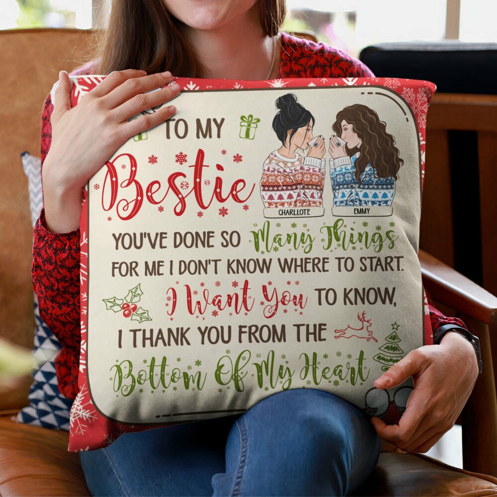 Thank You From My Heart- Personalized Pillow (Insert Included) - Christmas Gift For Sisters, Besties - Image 3