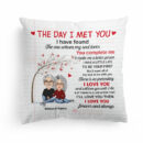 The Day I Met You - Personalized Pillow - Anniversary Gift For Couple, Lover, Husband, Wife, Appreciate Gift