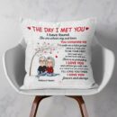 The Day I Met You - Personalized Pillow - Anniversary Gift For Couple, Lover, Husband, Wife, Appreciate Gift