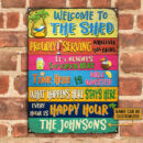 The Shed What Happens Here Stays Here Custom Classic Metal Signs
