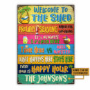 The Shed What Happens Here Stays Here Custom Classic Metal Signs