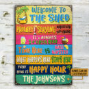 The Shed What Happens Here Stays Here Custom Classic Metal Signs