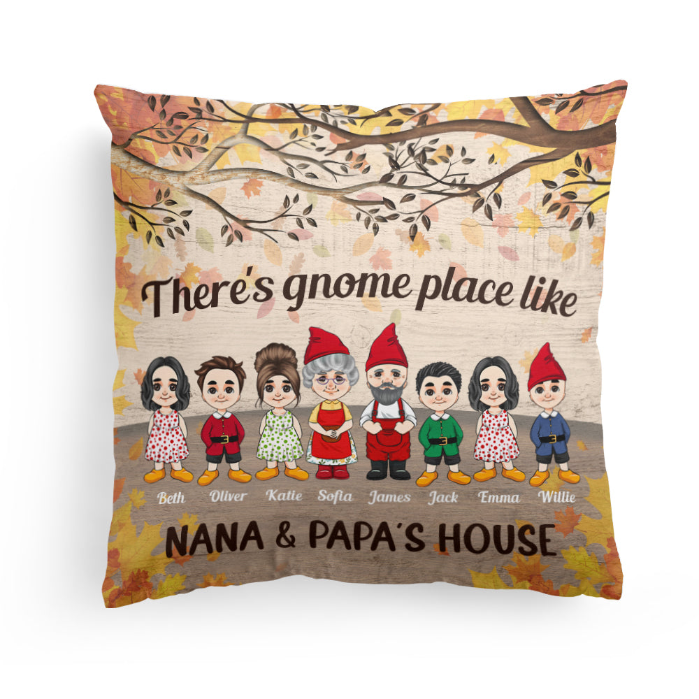 There's Gnome Place Like Home - Personalized Pillow - Christmas Gift For Family