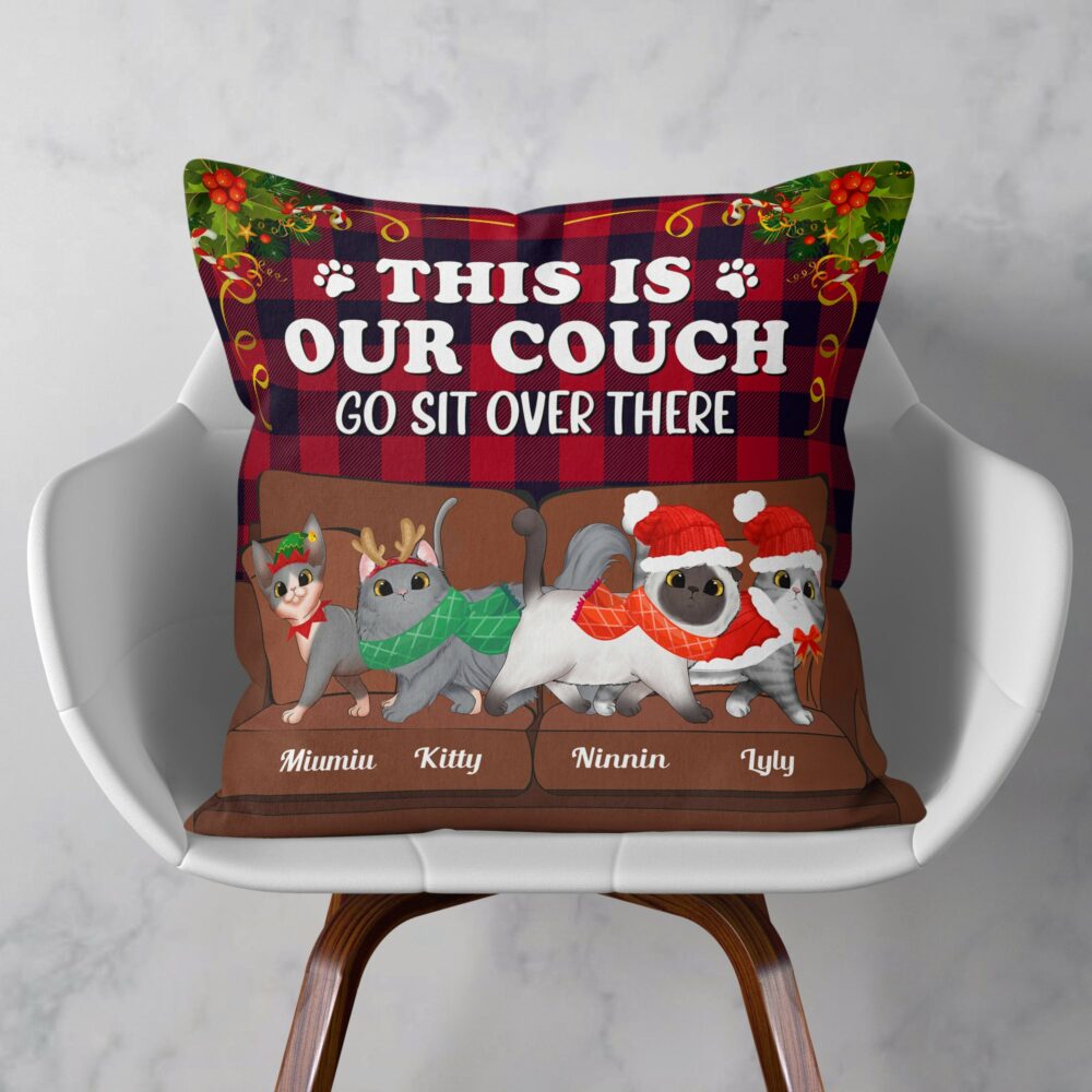 This Is My Couch - Personalized Pillow - Christmas Gift For Cat Lover - Image 2