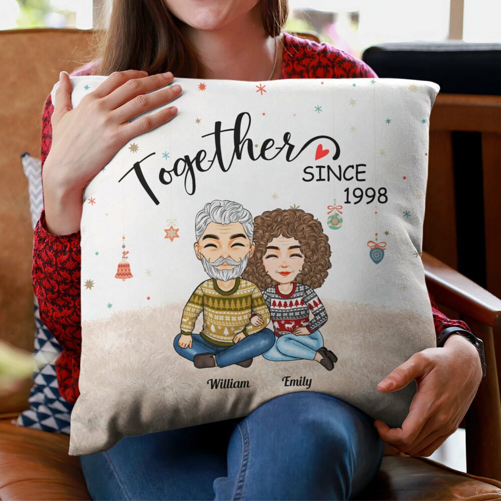 Together Since New Version - Personalized Pillow - Christmas Gift Anniversary Gift For Couples, Husband, Wife - Image 3
