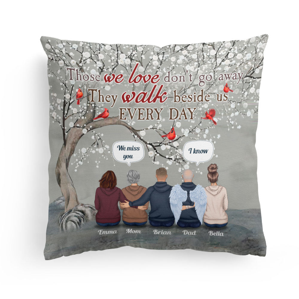 We Miss You - Personalized Pillow - Memorial Gift For Family Members, Brothers, Sisters, Mom And Dad