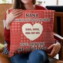 Whenever You Touch This Heart - Personalized Pillow - Christmas Gift For Grandma, Gigi, Nana, Nanny, Mimi, Glamma