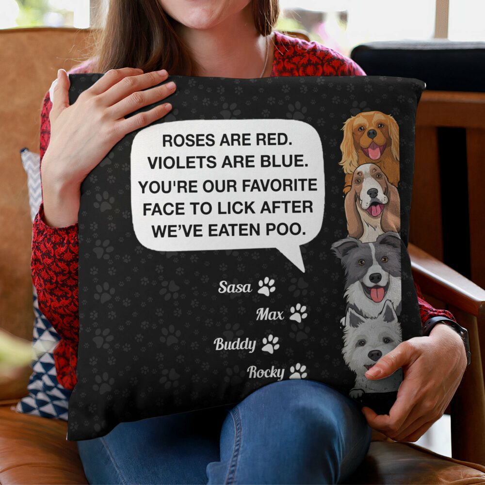 You're My Favorite Face To Lick - Personalized Pillow - Birthday, Loving Gift For Dog Lover, Dog Owner, Dog Mom, Dog Dad - Image 3